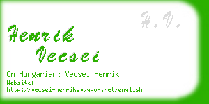 henrik vecsei business card
